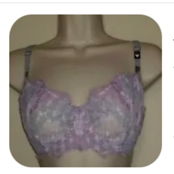 X2 Victoria Secret Bras 34DD Push Up Without Padding Purple/Grey Dream Angels - Picture 9 of 9